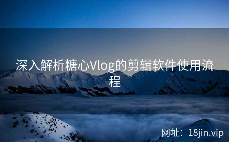 深入解析糖心Vlog的剪辑软件使用流程  第2张