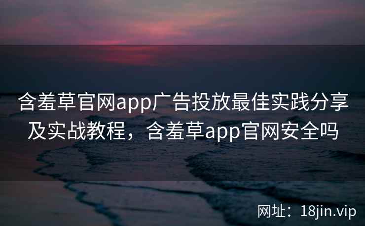含羞草官网app广告投放最佳实践分享及实战教程，含羞草app官网安全吗  第2张