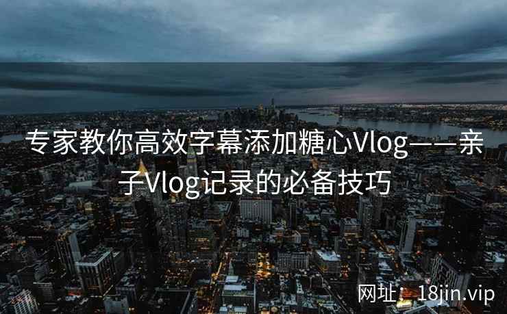 专家教你高效字幕添加糖心Vlog——亲子Vlog记录的必备技巧